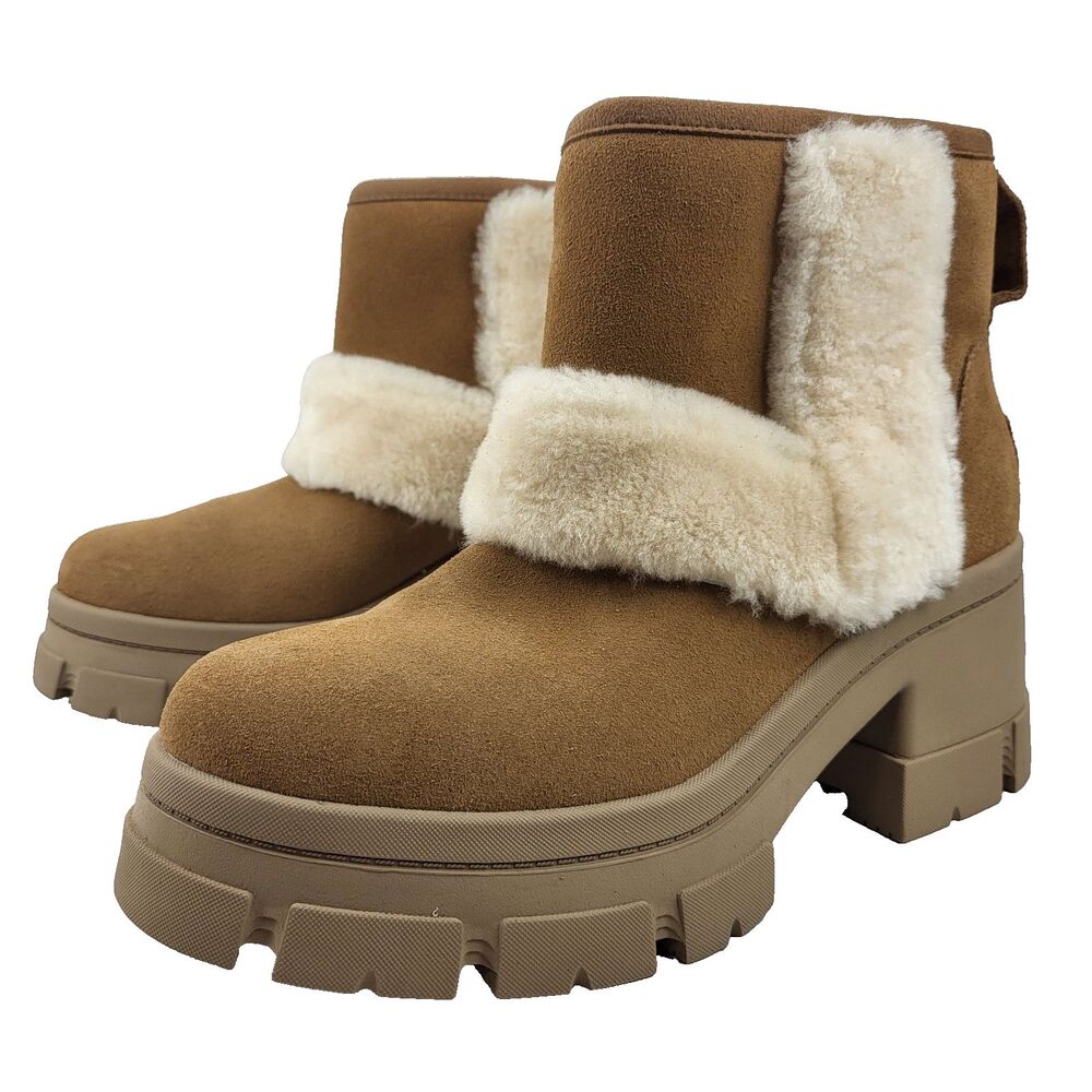 UGG BROOKLYN SUNBURST ANKLE BOOTS SUEDE US 11